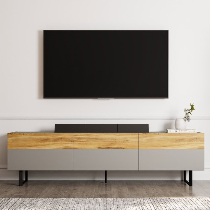 Hanah Home Soporte de TV Gris y Roble Hanah Home Soporte de TV Gris y Roble